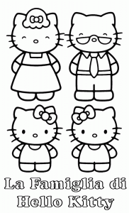 Hello Kitty da colorare: la famiglia